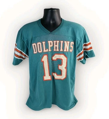 De colección Rawlings Miami Dolphins Marino NFL Fútbol Verde Azulado XL Hecho en EE. UU. 13  Foto 1 de 4