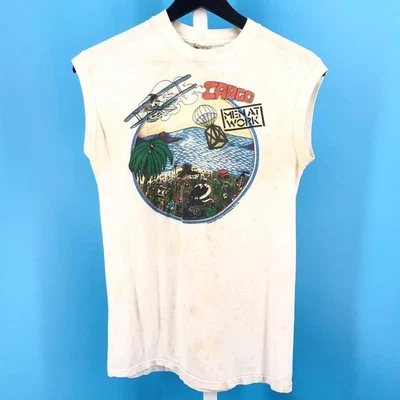 Men at work 1983 Cargo North America Tour muscle shirt 80s 1980s vintage - Image 1 of 4