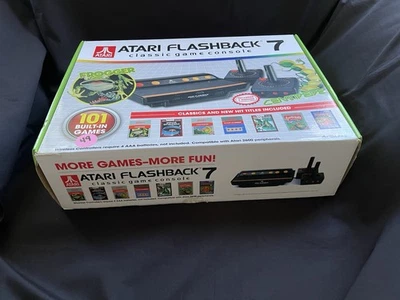 Atari Flashback 7 Classic Game Console 101 Built-in Games w/ Original Joystick - Image 1 of 4