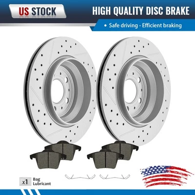 Rotores de freno traseros perforados + kits de pastillas para Volvo XC90 2003-2014 2,5 L 3,2 L 4,4 L V8 Foto 1 de 4