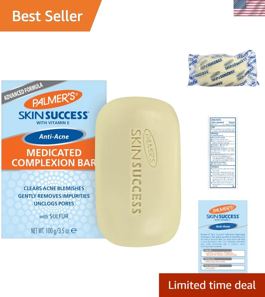 Jabón medicado para tez antiacné - Paquete de 12 barras de 3,5 oz con vitamina E Foto 1 de 4