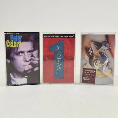 Chicago Peter Cetera 3 Cassette Tapes Lot Twenty 1 Night & Day Big Band Solitude Foto 1 de 4