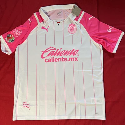 Camiseta Chivas de Guadalajara Puma México Auténtica Versión Jugador Rosa Talla XXL Foto 1 de 4