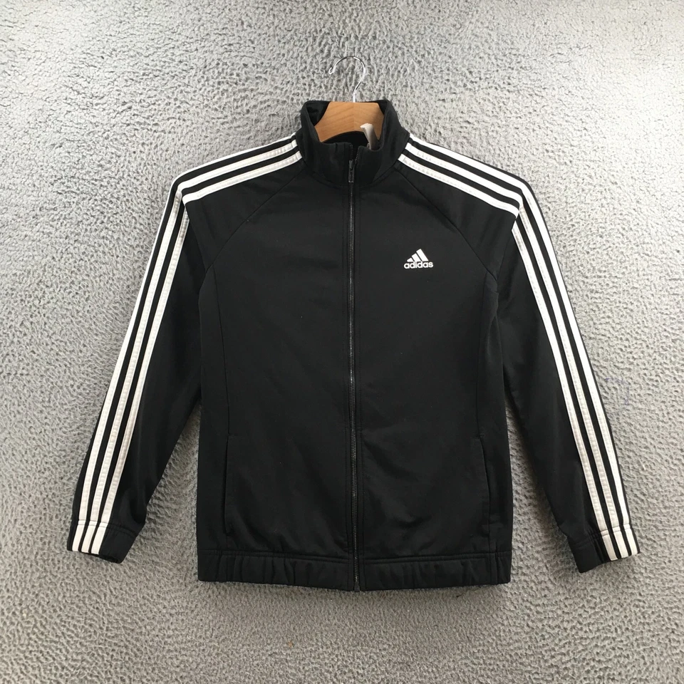 Chaqueta de Pista Adidas para Mujer Diseñada M-2-Move Negra Blanca Tres Rayas Cremallera Completa Foto 1 de 4