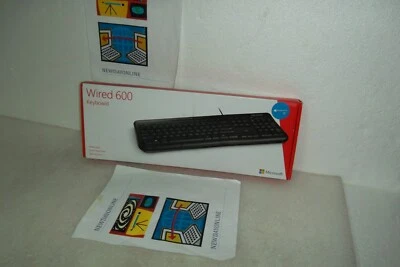 Microsoft Wired Keyboard 600 USB Spill Resistant 1636 ANB-00001 1576 Genuine NEW - Image 1 of 4