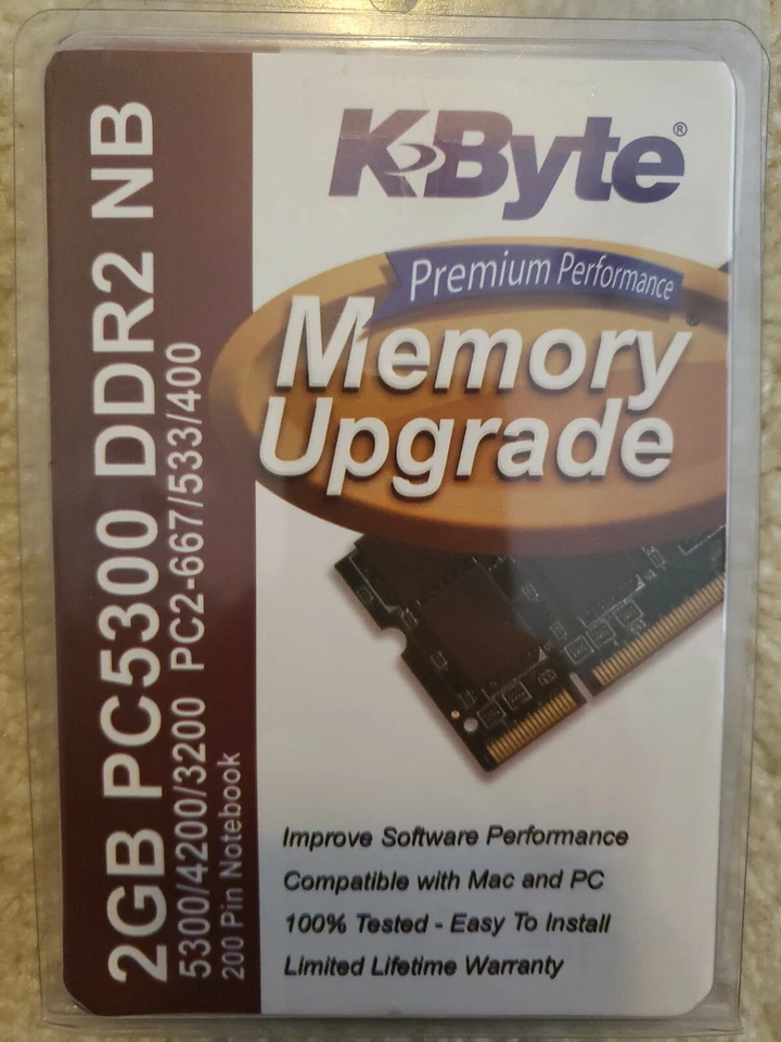 NEW 2GB PC-5300 PC2-667 DDR2 SODIMM - Image 1 of 1