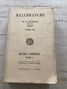 De la recherche de la vèritè Livre I-III Malegranche tome I 1972 - Foto 1 di 1