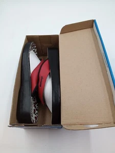 Aerosoft A0846 Slippers Black Red Cheetah Print Women's US Size 9 - Picture 1 of 3