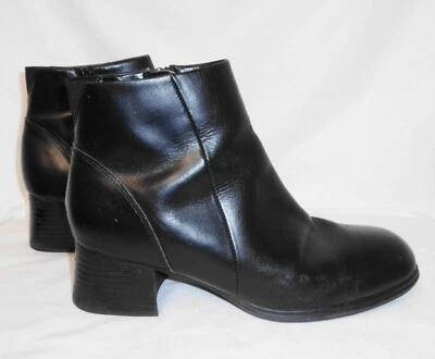 Botines de cuero negro para mujer AJ Valenci talla 8M cremallera lateral 945372 Foto 1 de 4