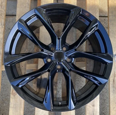 19X8.5 5X114.3 +35 Gloss BLACK WHEELS FITS TESLA MODEL 3 Y  long range P85 SET 4 - Image 1 of 4