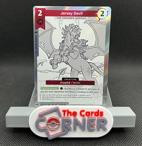 Jersey Devil Sketch Art 37/50 MetaZoo 2025 Convention Pack quasi nuovo NON GOFFRATO - Foto 1 di 1