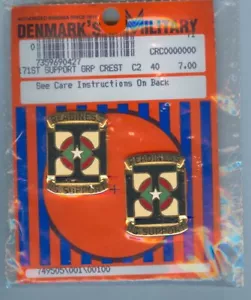 Cresta de Unidad del Ejército / Insignia de Unidad Distintiva (DUI) - 171er GRUPO DE APOYO - 2 CADA UNO - Imagen 1 de 1
