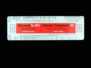 Eli Lilly Promotional Ruler Vintage Darvocet-N Darvon Compound 65 cir 70s - Picture 1 of 2