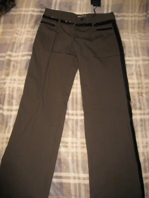 Pantalones Dolce & Gabbana marrón con detalles de terciopelo talla IT42/US6 NUEVOS CON ETIQUETAS Foto 1 de 4