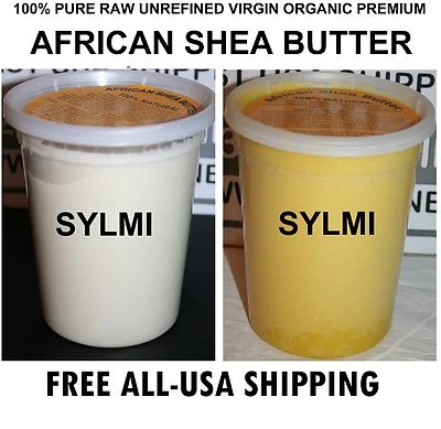 2xTubs Each 32oz/2 Lb RAW AFRICAN SHEA BUTTER ORGANIC UNREFINED Total: 4Lbs/64oz - Image 1 of 3