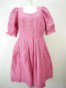 Original Alphorn rosa Baumwolle mit Wienernaht süßes Dirndl ohne Schürze Gr.46 - Bild 1 von 6