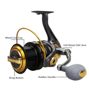 New Fishing Reels Spinning Wheel 11000 Series 4.6:1 Wheel Max Drag 25KG - Picture 1 of 11