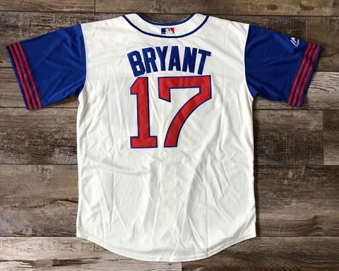 Kris Bryant #17 Majestic Cool Base Jersey Cooperstown Collection Health - Size M Cover