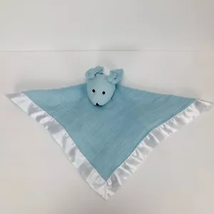 Aden + Anais Bunny Lovey Blue Muslin White Satin Rabbit Security Blanket 16" - Picture 1 of 7