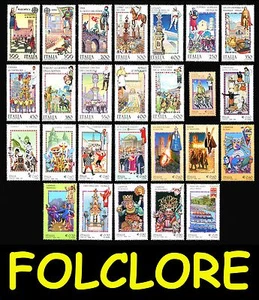 ITALIA Repubblica Folclore Italiano tutte le emissioni MNH ** Integri Lusso! - Picture 1 of 26