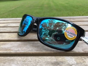 Maxx HD Sunglasses Retro 2.0 Polarized Black Smoke Lens Mirrored Blue 57588 - Picture 1 of 12