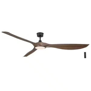 Home Decorators Marlon 84 In Ceiling Fan Natural Iron Finish Brazil Walnut Blade - Picture 1 of 6