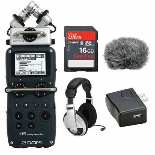 Zoom H5 Handy Recorder Kit w/ Windbuster, Adpater, Headphones & Memory Card - Image 1 of 1