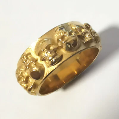 Anillo de calavera de muerte gótico retro para hombre de acero inoxidable para cóctel fiesta motociclista declaración Foto 1 de 4