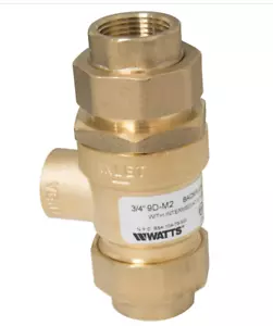 Valvola di ritegno doppia in ottone Watts serie 9D 3/4" prevenzione riflusso 00098268004281 - Foto 1 di 2
