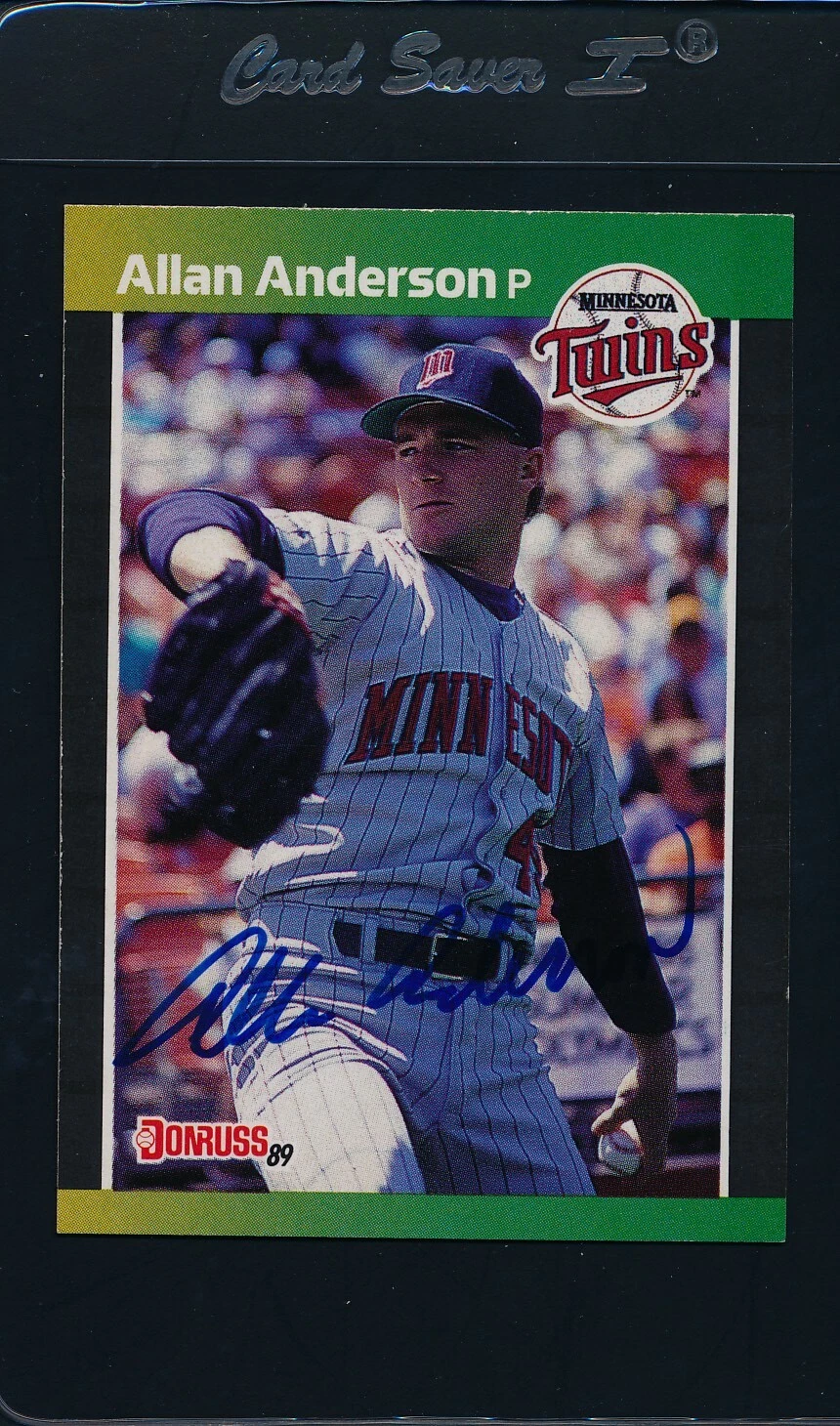 1989 Donruss #419 Allan Anderson Twins Signed Auto *24714