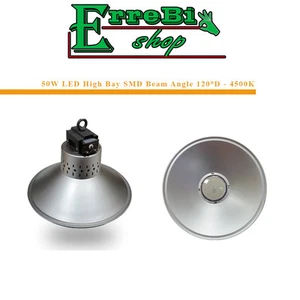 LÁMPARA INDUSTRIAL HIGH BAY LED SMD 50W LUZ 4500K° ALUMINIO 120° V-TAC 5516 - Picture 1 of 1