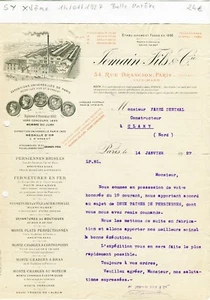 Paris XV ème 34 Rue Brancion - Belle Entête Secteur de la Manutention de 1927 - Picture 1 of 1