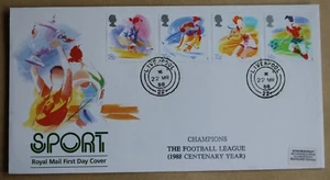 DEPORTE 1988 LIGA DE FÚTBOL CENTENARIO CORREO REAL FDC Liverpool CDS - Imagen 1 de 2