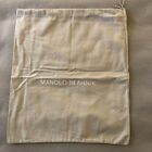 Manolo Blahnik Dustbag 12.5x15 Shoe Protection Authentic Cream With Drawstring
