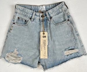 Talla 24 - Camiseta corta Kuwalla tiro alto denim 'azul claro' - Imagen 1 de 3