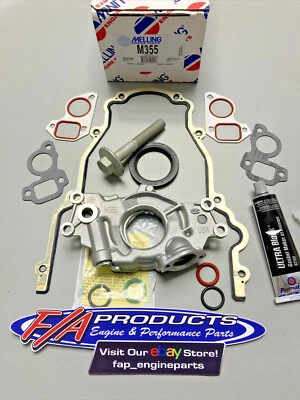 Kit de cambio de bomba de aceite GM LS Engines MELLING M355 con juntas balanceador perno + RTV Foto 1 de 4