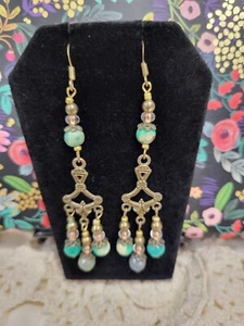 Vintage Artisan Boho Drop Earrings - Picture 1 of 6