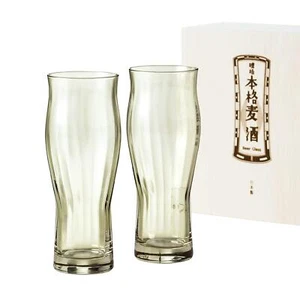 SASAKI Pair of Beer Glasses 360ml Set G093-T250 - Picture 1 of 4