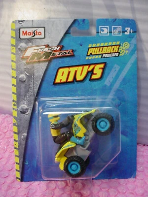 2015 Maisto Fresh Metal ATV'S✰yellow;blue hub✰Pullback powered - Image 1 of 3