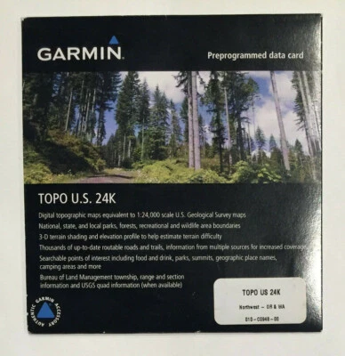  Garmin TOPO US 24K Northwest maps OR & WA 010-C0948-00 Data Card. Sealed - Image 1 of 2