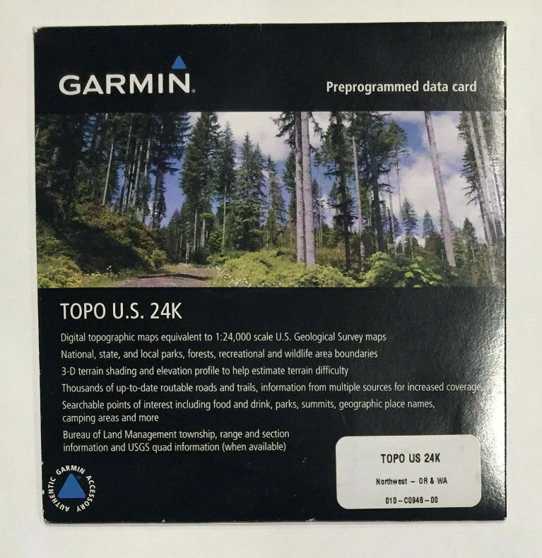  Garmin TOPO US 24K Northwest maps OR & WA 010-C0948-00 Data Card. Sealed - Image 1 of 2