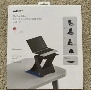 MOFT Z 5in1 Sitz-Ständer Laptop Schreibtisch Klappbarer Ständer Tragbar Verstellbar - Schwarz - Bild 1 von 6