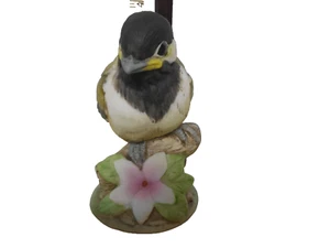 Andrea by Sadek "Chickadee" Bisque Porcelain Bird #6350 3.75 in tall - Picture 1 of 6