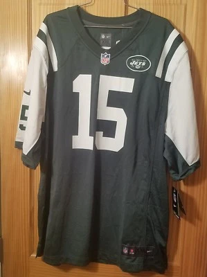 New York Jets Nike On Field #15 Brandon Marshall Jersey Verde Fútbol Pequeño NY Foto 1 de 4
