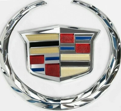 For Cadillac Front Grille 6" Emblem Hood Badge Logo Chrome Color Symbol Ornament - Image 1 of 4