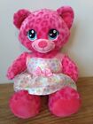 Build A Bear Leopard Pink Cat w/ Dress Voicebox - Says "I Love You" BAB EUC 