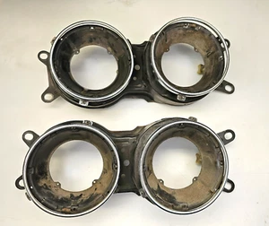 Left & Right Headlight Buckets BMW e28 528e 533I 535I 524TD OEM - Picture 1 of 2