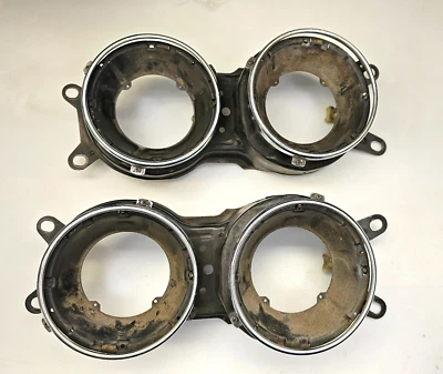 Cucharones de faros izquierdo y derecho BMW e28 528e 533I 535I 524TD OEM Foto 1 de 2