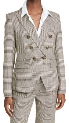 VERONICA BEARD Dickey Jacket Women sz 12 Brown Tan MILLER Plaid Blazer NWT - Image 1 of 4