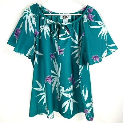 Camisa de poliéster Hilo Hattie para mujer talla 1X manga corta cuello cerradura Foto 1 de 4